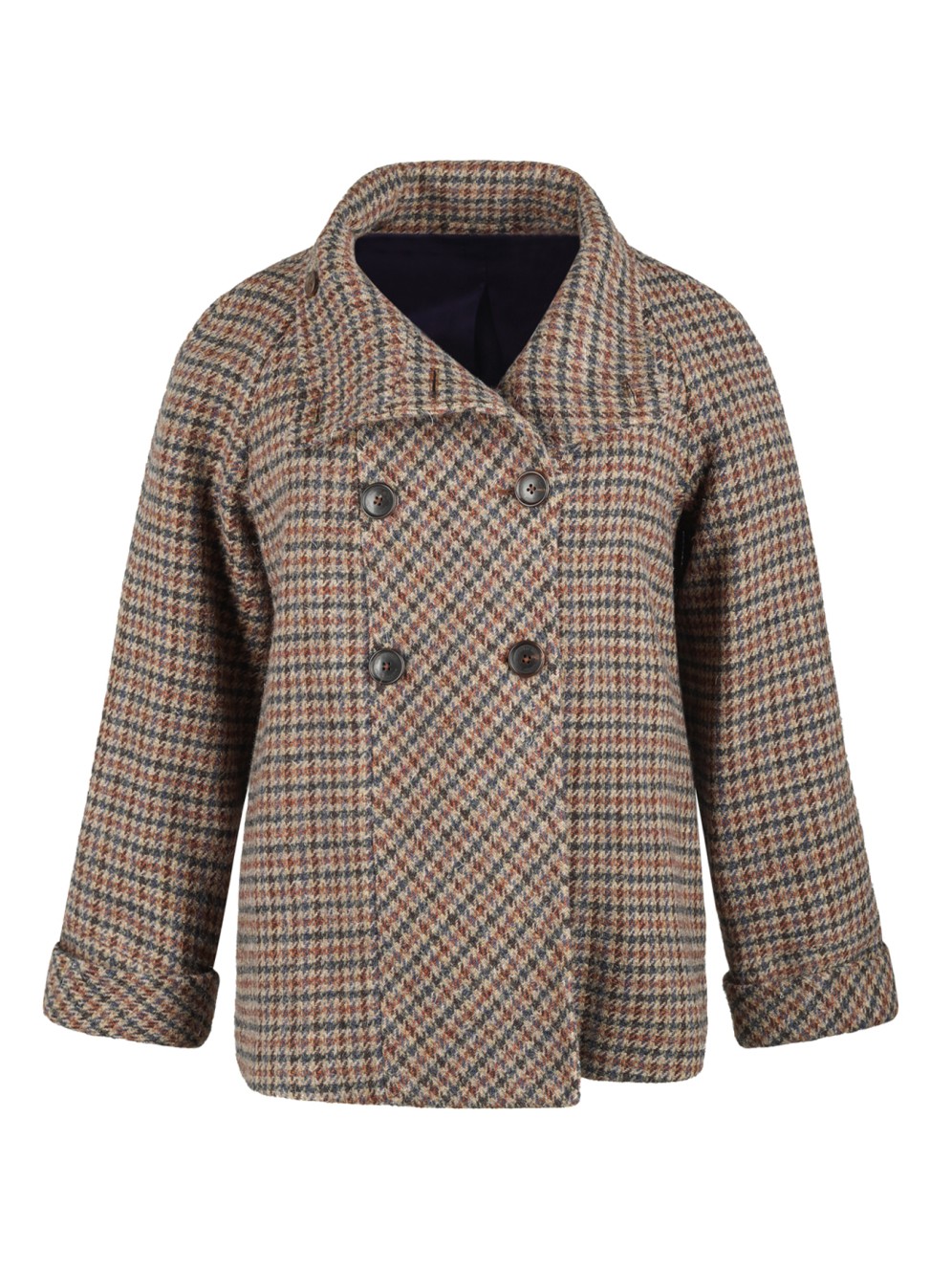 Arran Pendle Tweed Funnel Neck Jacket