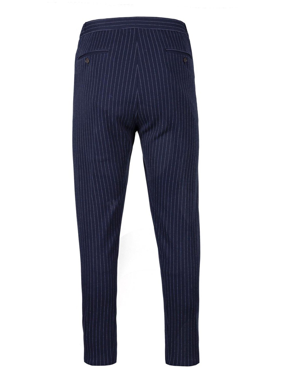 Birk Trouser | Navy Dot Stripe