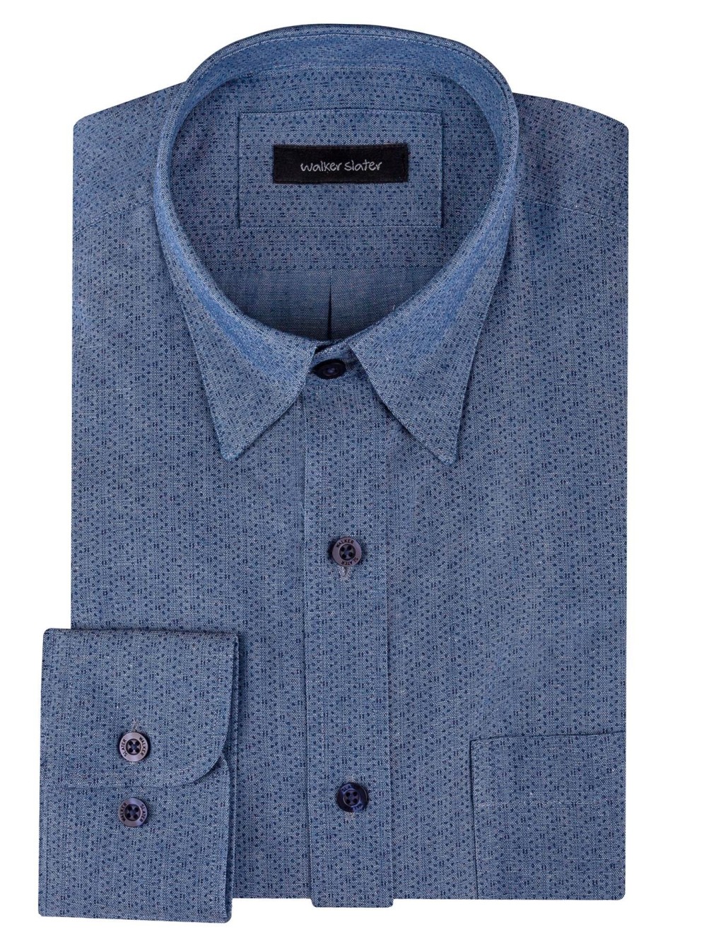Wexford Shirt | Denim Print Cotton