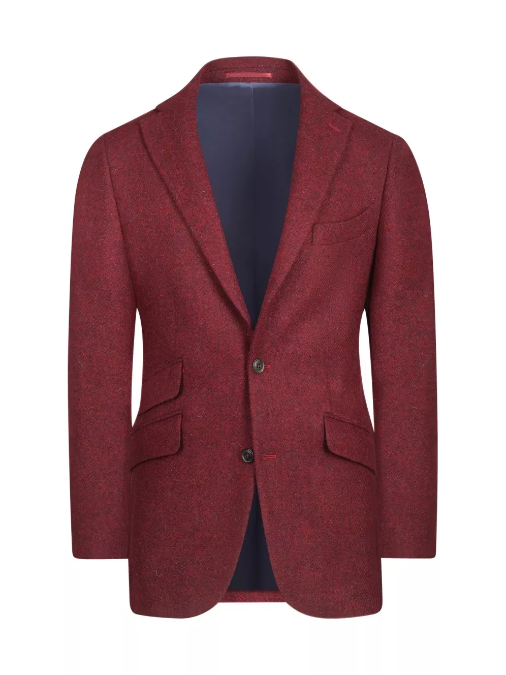 Edward Jacket | Harris Tweed Plain, Burgundy