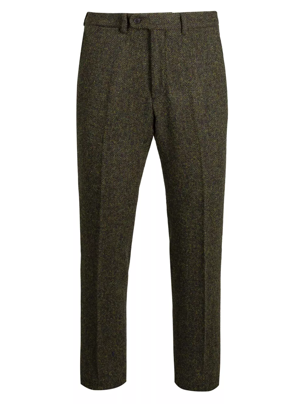 Edward Trouser | Green Herringbone Harris Tweed