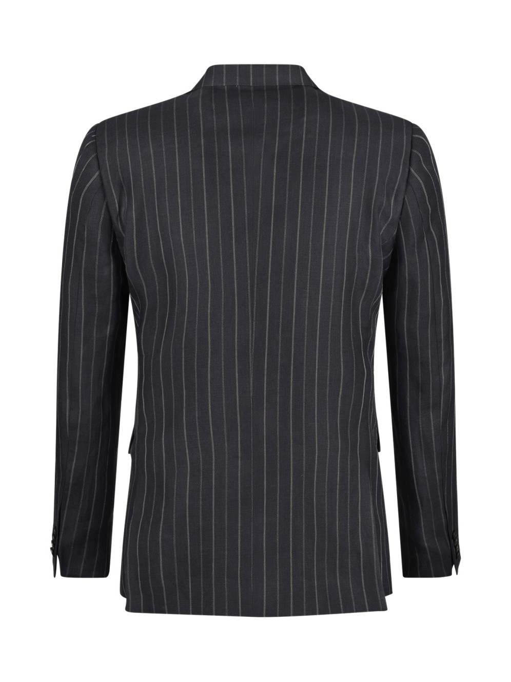 Fyfe Jacket | Linen Wool Stripe | Navy