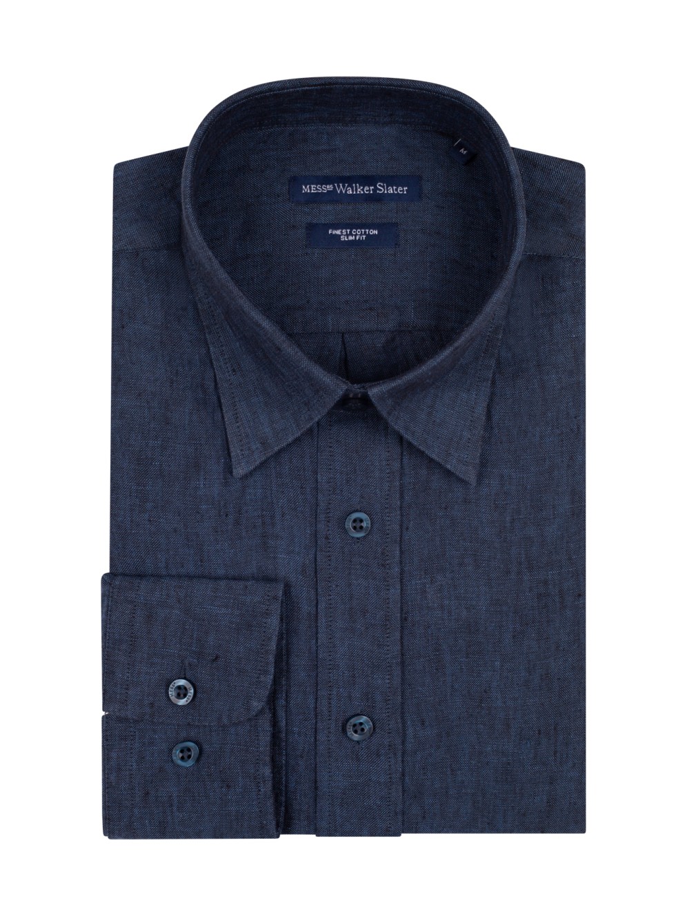 Drummond Shirt | Plain Linen | Midnight