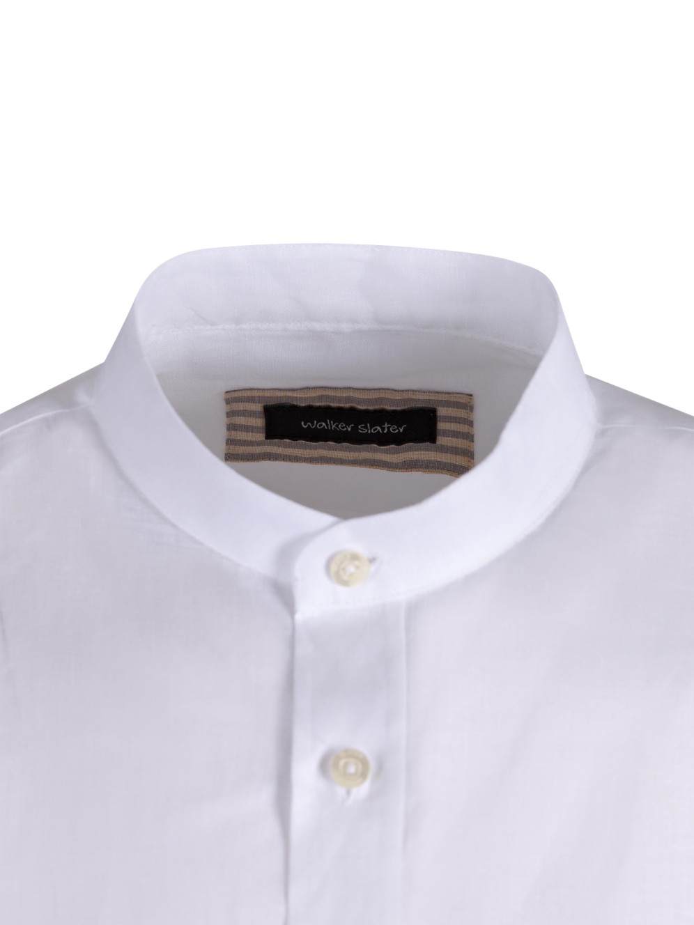 Joseph Shirt | White Plain Linen