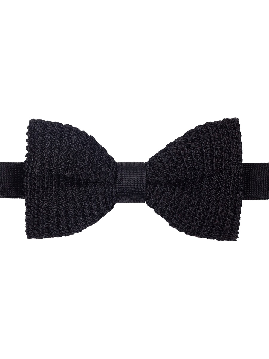Knitted Silk Bow Tie - Ready Tied