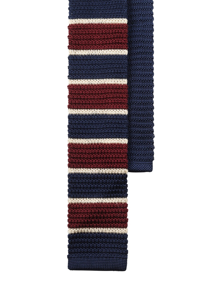 Knitted Silk Multi Stripe Tie