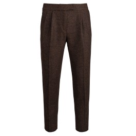 Cara Trouser | Rust Donegal Pattern Lambswool