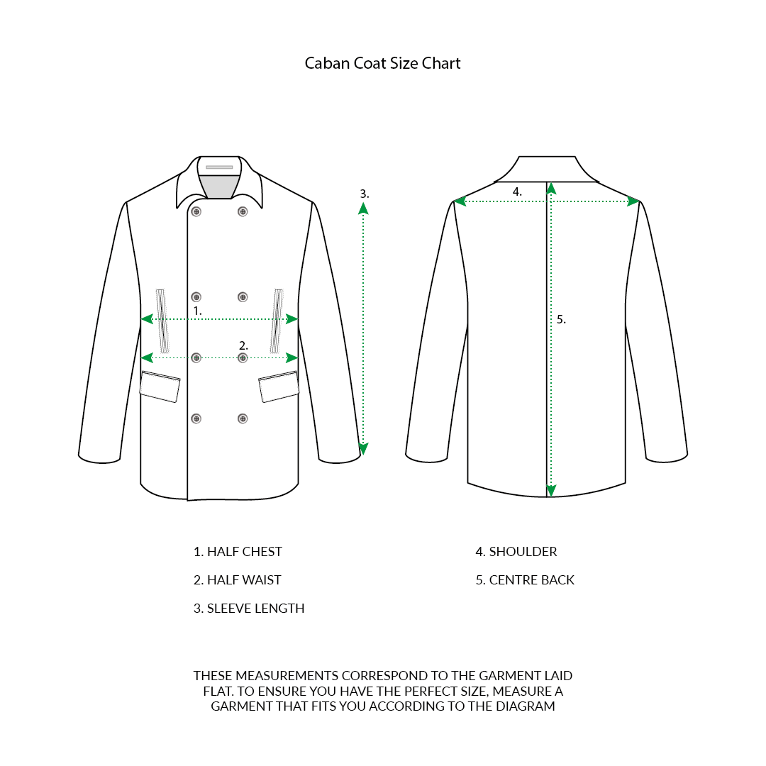 Caban Coat | Melton Wool | Black